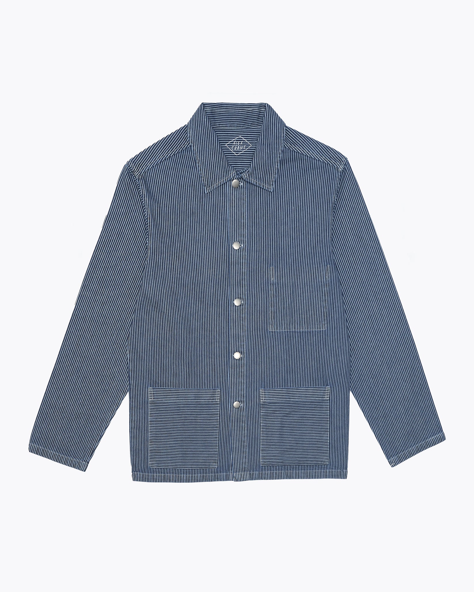 ALEX CRANE DENIM KITE JACKET IN INDIGO LINES in INDIGO LINES — main product view