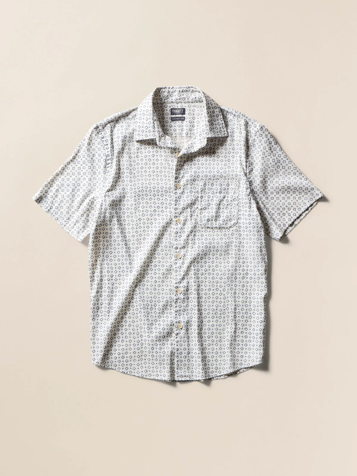 FAHERTY MOVEMENT SS SHIRT IN STONY BEACH DIAMOND in STONY BEACH DIAMOND — main product view