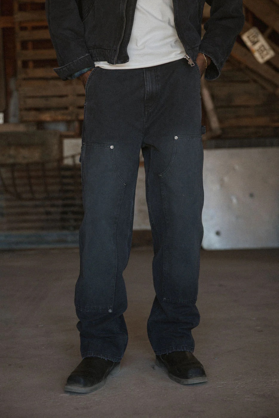 ELWOOD INDUSTRY PANT IN BLACK in BLACK — view 3