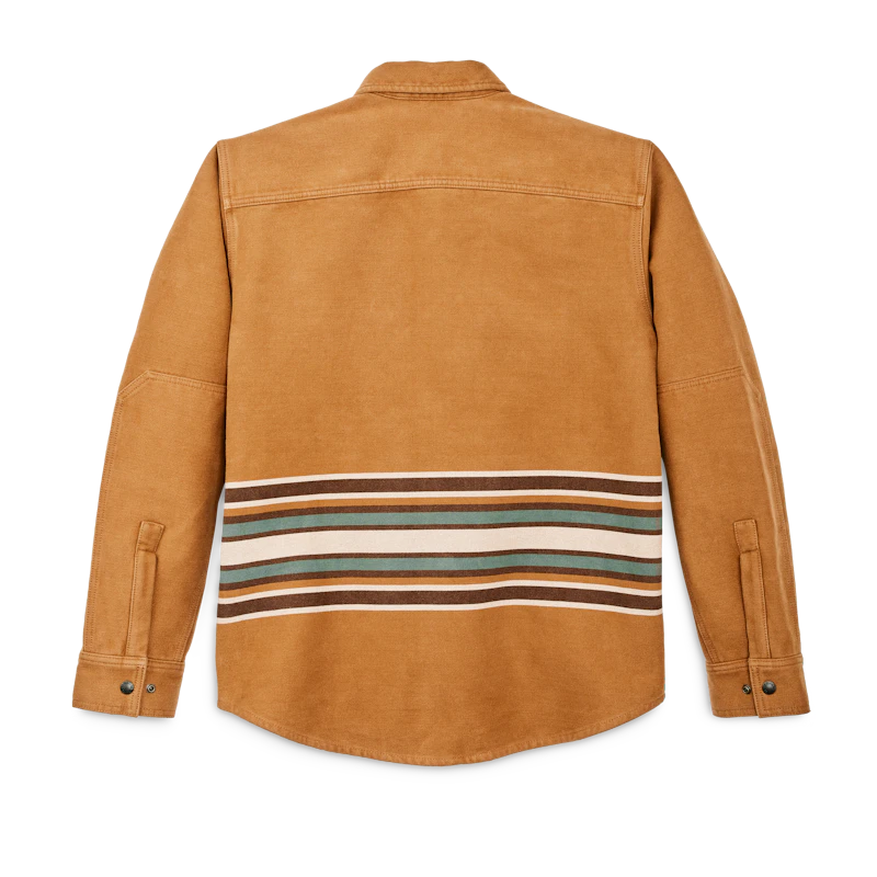 FILSON BEARTOOTH JAC-SHIRT IN GOLDEN BROWN MULTI STRIPE in GOLDEN BROWN MULTI STRIPE — view 2