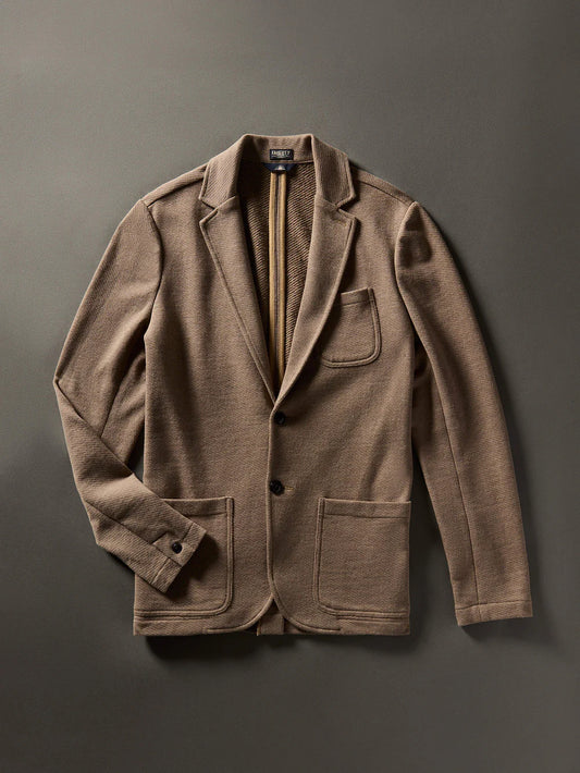 FAHERTY INLET KNIT BLAZER IN WALNUT MELANGE