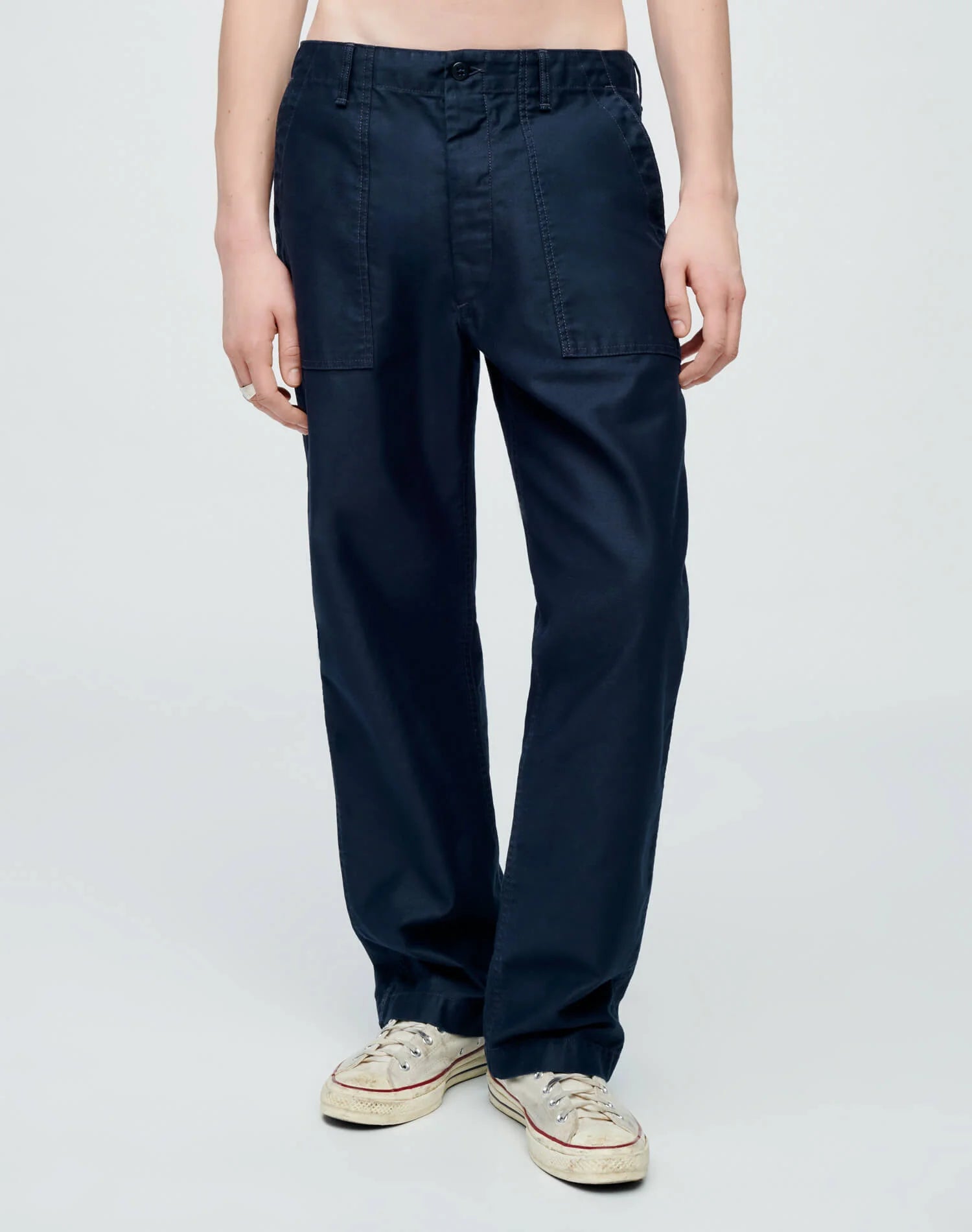RE/DONE UTILITY PANT IN NAVY in NAVY — view 3