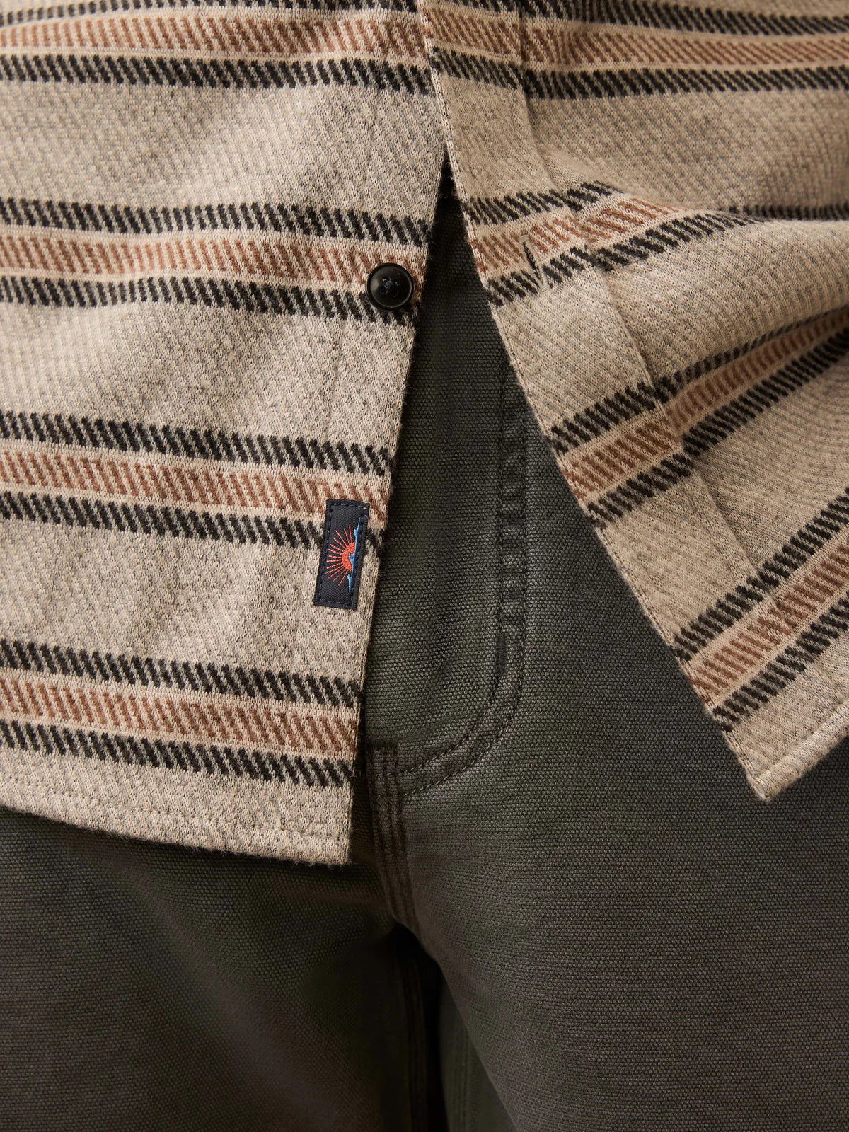 FAHERTY LEGEND SWEATER SHIRT IN RCI ROCK COAST STRIPE in RCI ROCK COAST STRIPE — view 3