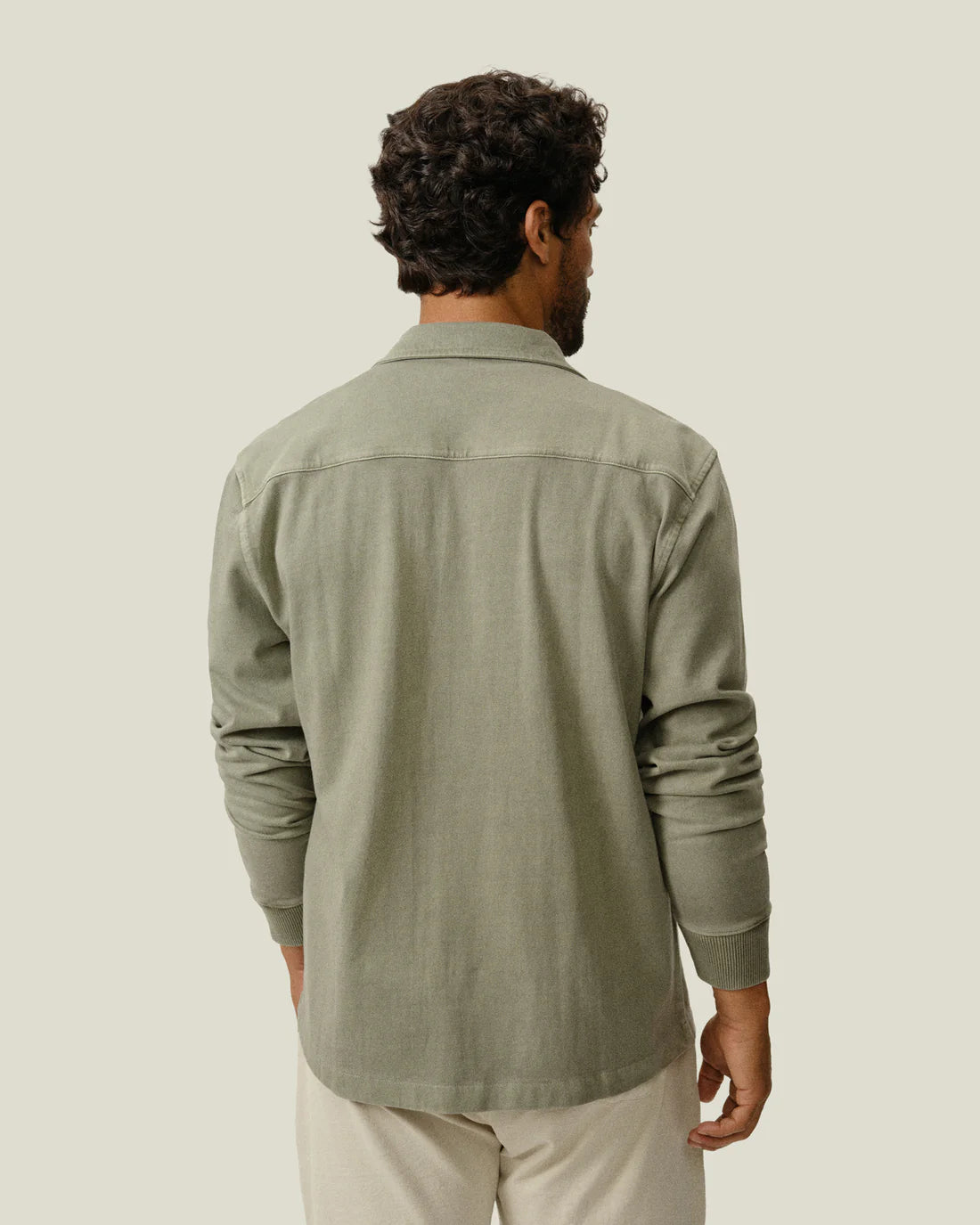 ALEX CRANE CAZA KNIT SHIRT IN SEAGRASS in SEAGRASS — view 3