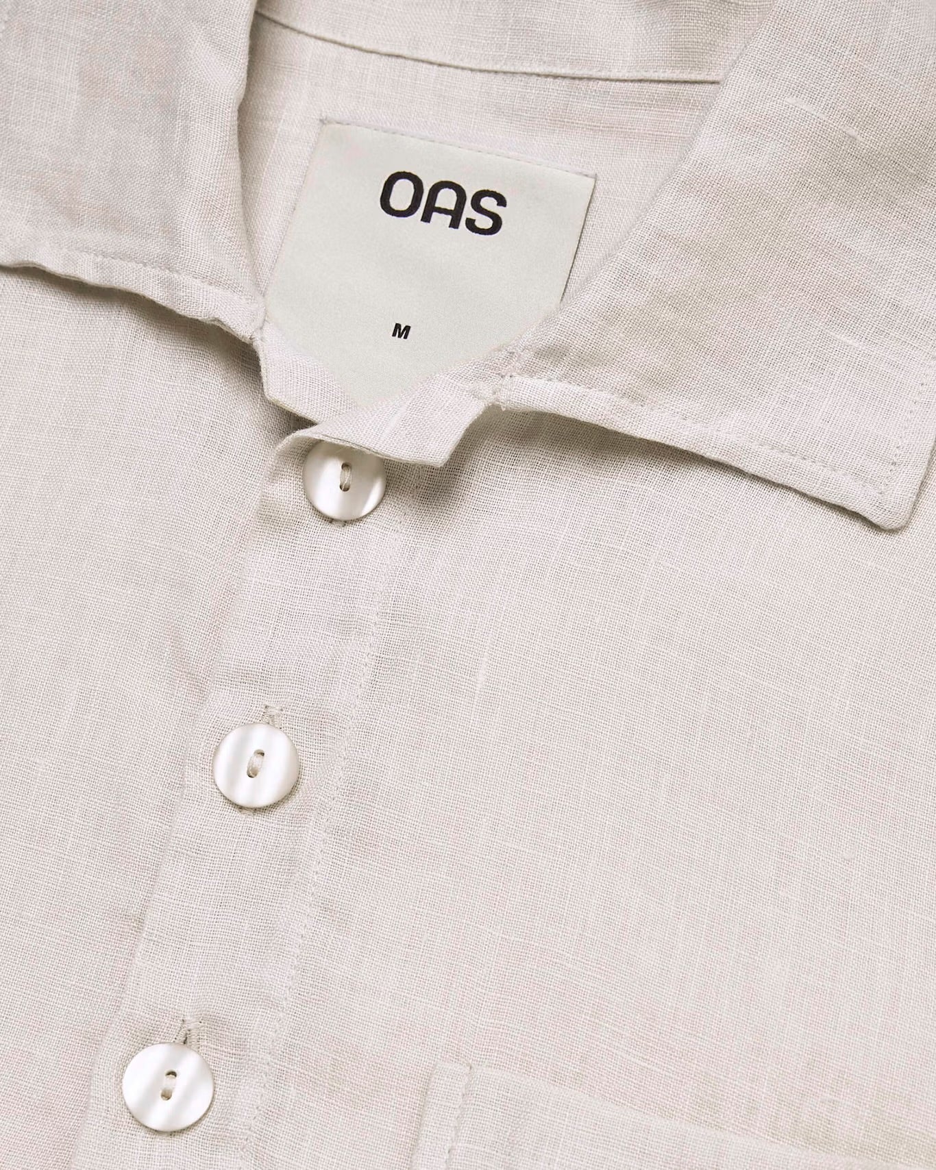 OAS GIRONA LINEN SHIRT IN LIGHT BEIGE in LIGHT BEIGE — view 3