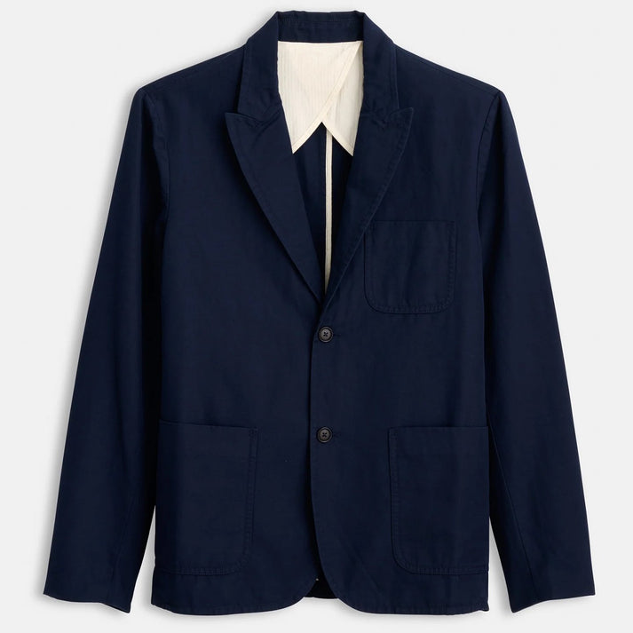 ALEX MILL MERCER BLAZER IN NAVY LINEN
