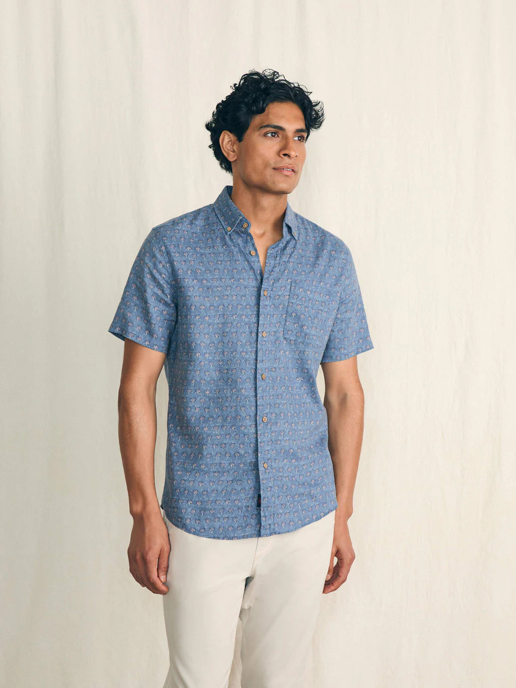 FAHERTY BREEZE SS SHIRT IN PARADISE PALM in PARADISE PALM — view 2
