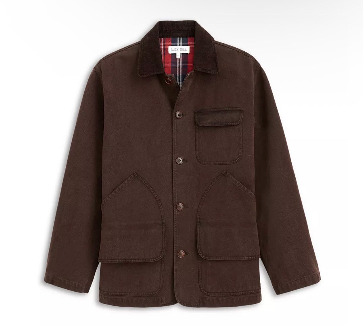 ALEX MILL FRONTIER JACKET IN DARK CHOCOLATE in DARK CHOCOLATE — main product view