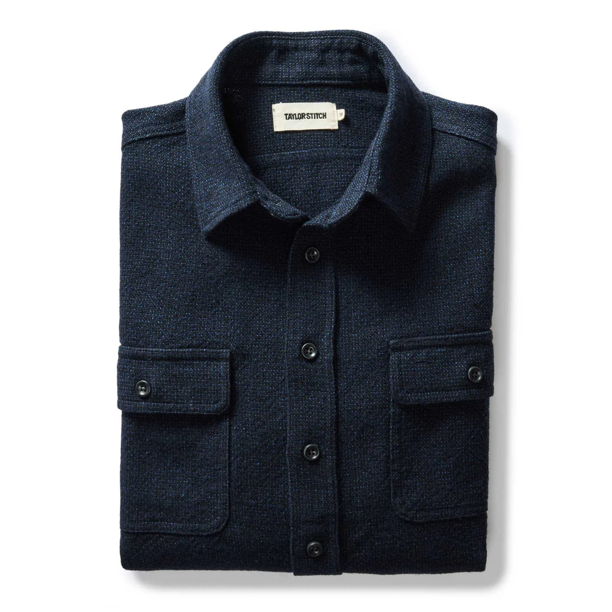 TAYLOR STITCH LEDGE SHIRT IN DARK NAVY LINEN TWEED in DARK NAVY LINEN TWEED — main product view