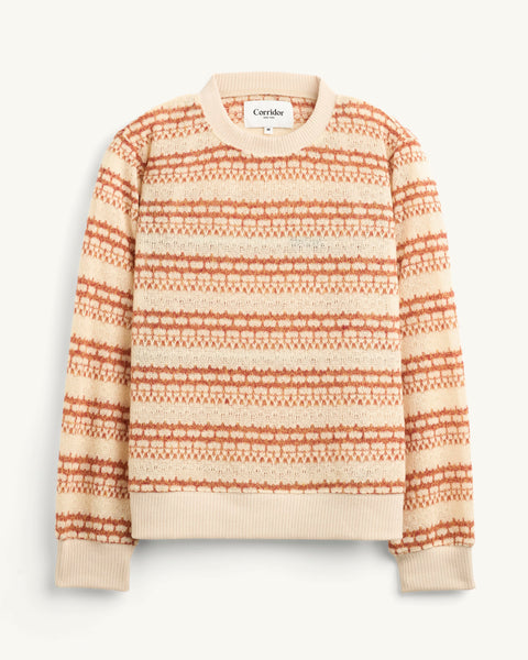 CORRIDOR POINTELLE CREWNECK IN NATURAL