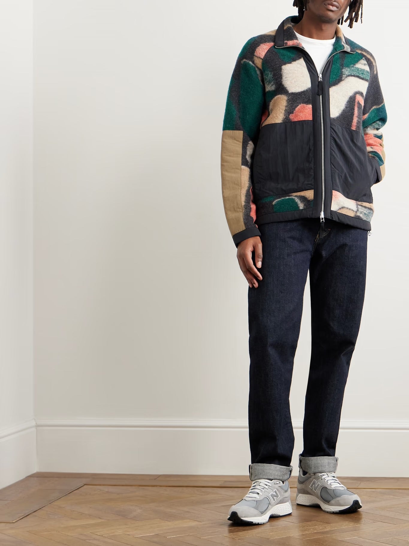 FOLK + TOM HAMMICK SIGNAL SHELL-TRIMMED WOOL-BLEND JACKET IN BLACK in BLACK — view 2