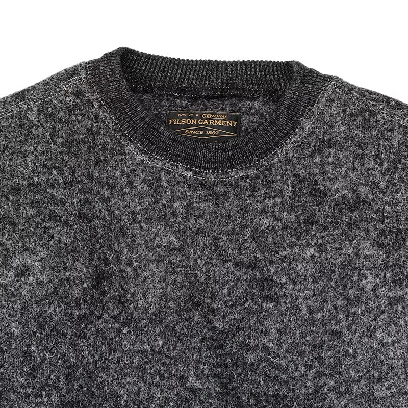 FILSON KEYPORT WOOL CREWNECK IN CHARCOAL HEATHER in CHARCOAL HEATHER — view 2