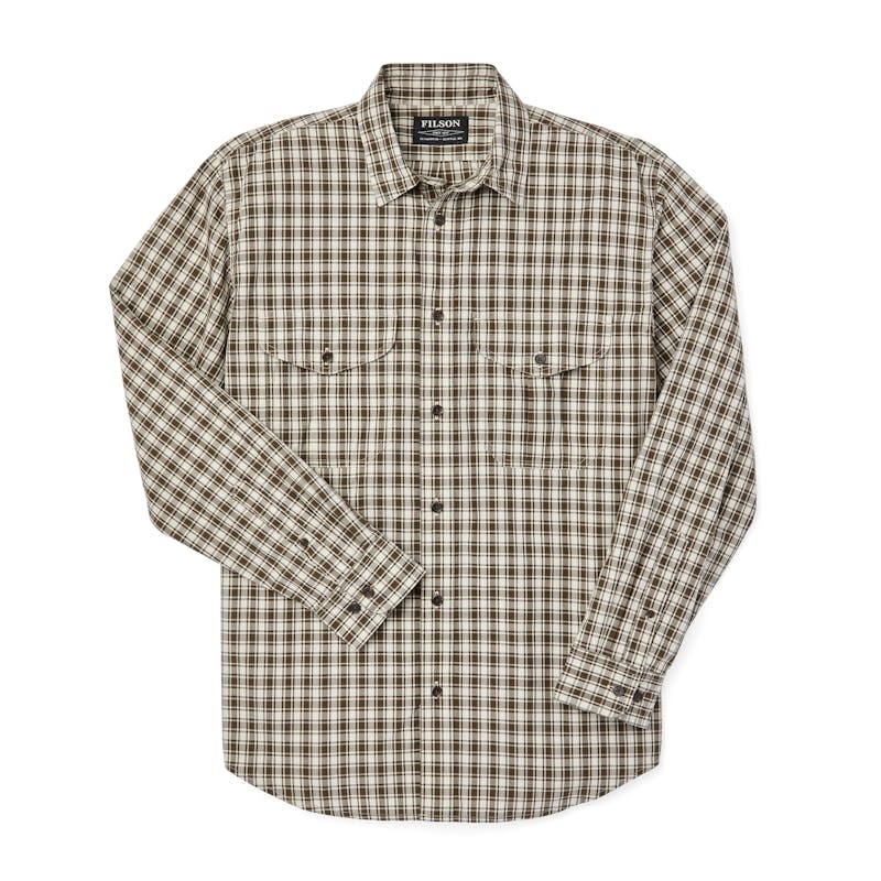 FILSON FEATHER CLOTH SHIRT IN OLIVE in OLIVE — main product view