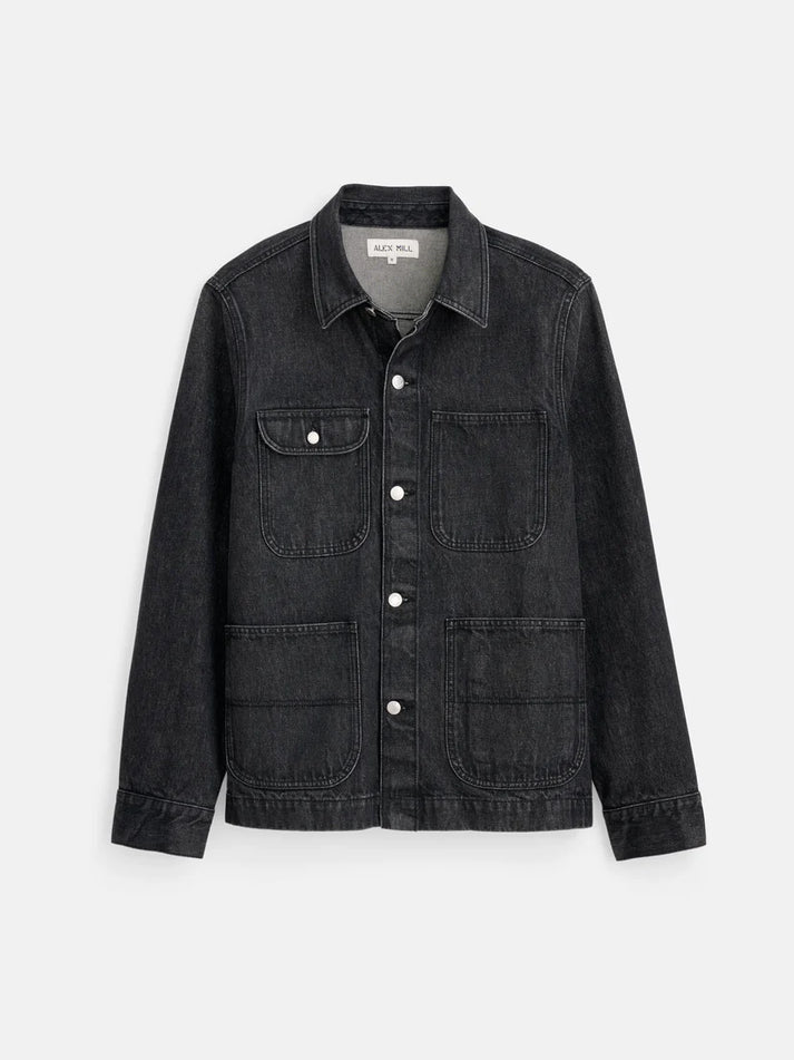 ALEX MILL WORK JACKET IN VINTAGE WASH DENIM