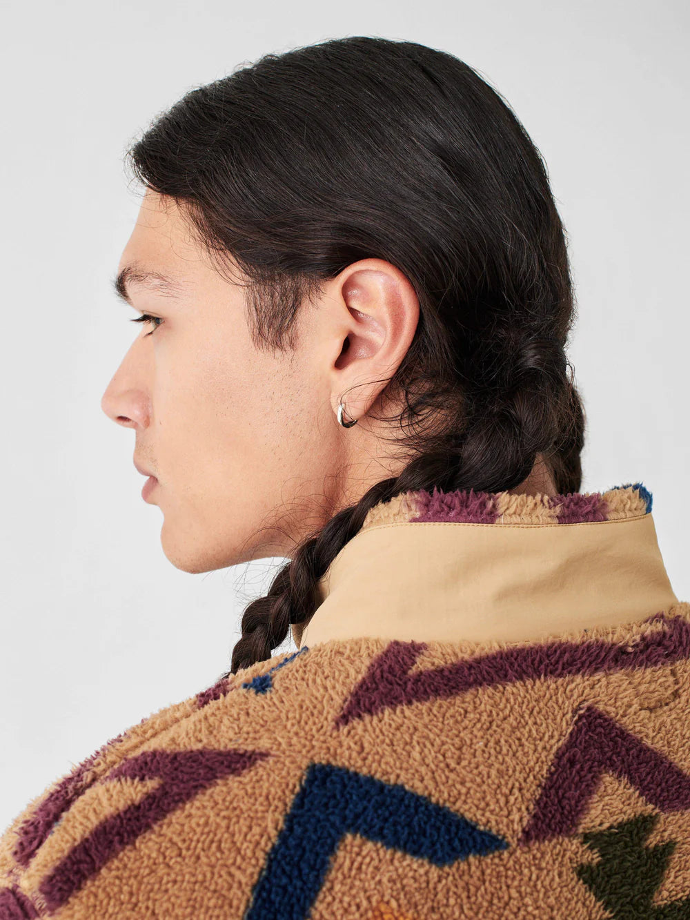FAHERTY DOUG GOOD FEATHER HIGH PILE FLEECE FULL ZIP IN DESERT NORTH STAR in DESERT NORTH STAR — view 3