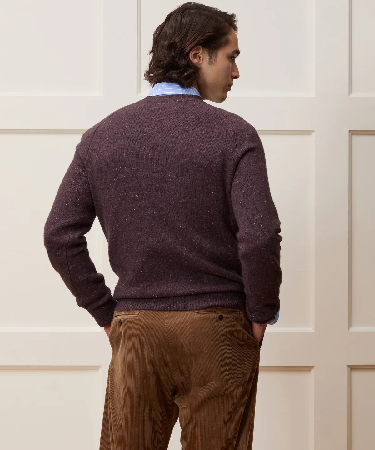 TODD SNYDER DONEGAL CREWNECK IN MINK in MINK — view 3