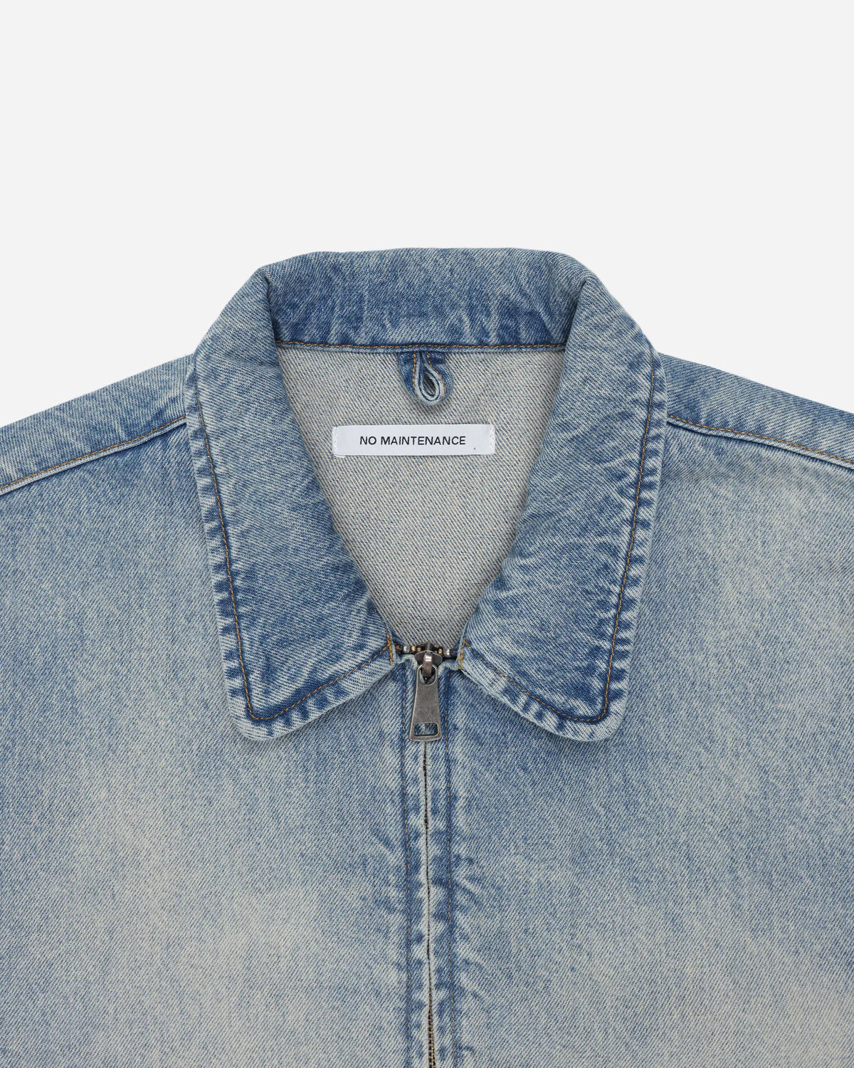 NO MAINTENANCE MECHANIC JACKET IN LIGHT-WASH DENIM in LIGHT-WASH DENIM — view 2