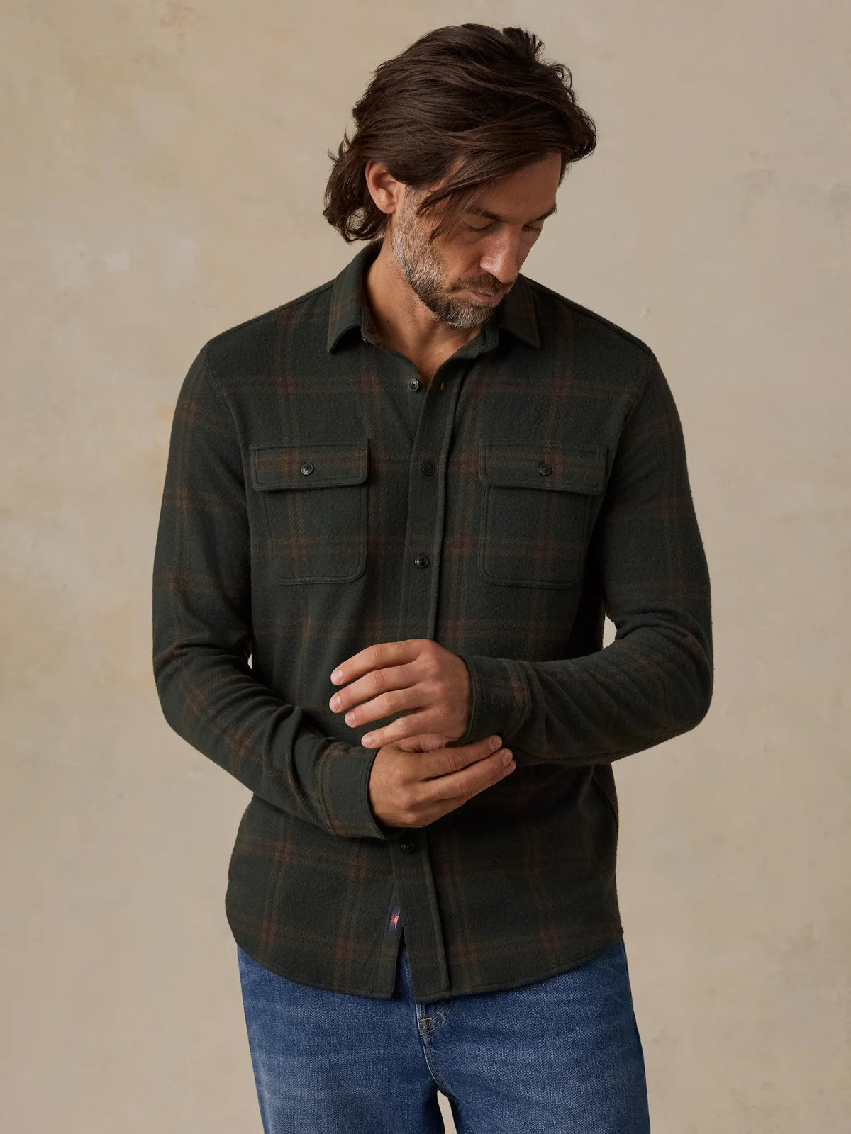 FAHERTY LEGEND SWEATER SHIRT IN FALLS PARK PLAID