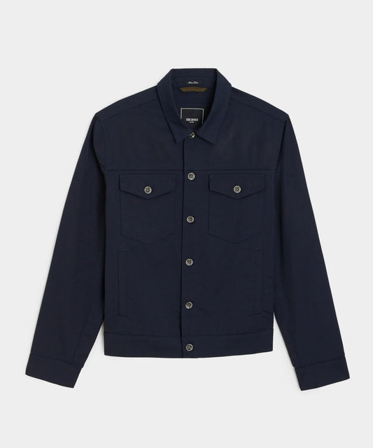 TODD SNYDER ITALIAN LIGHTWEIGHT DYLAN JACKET IN NAVY