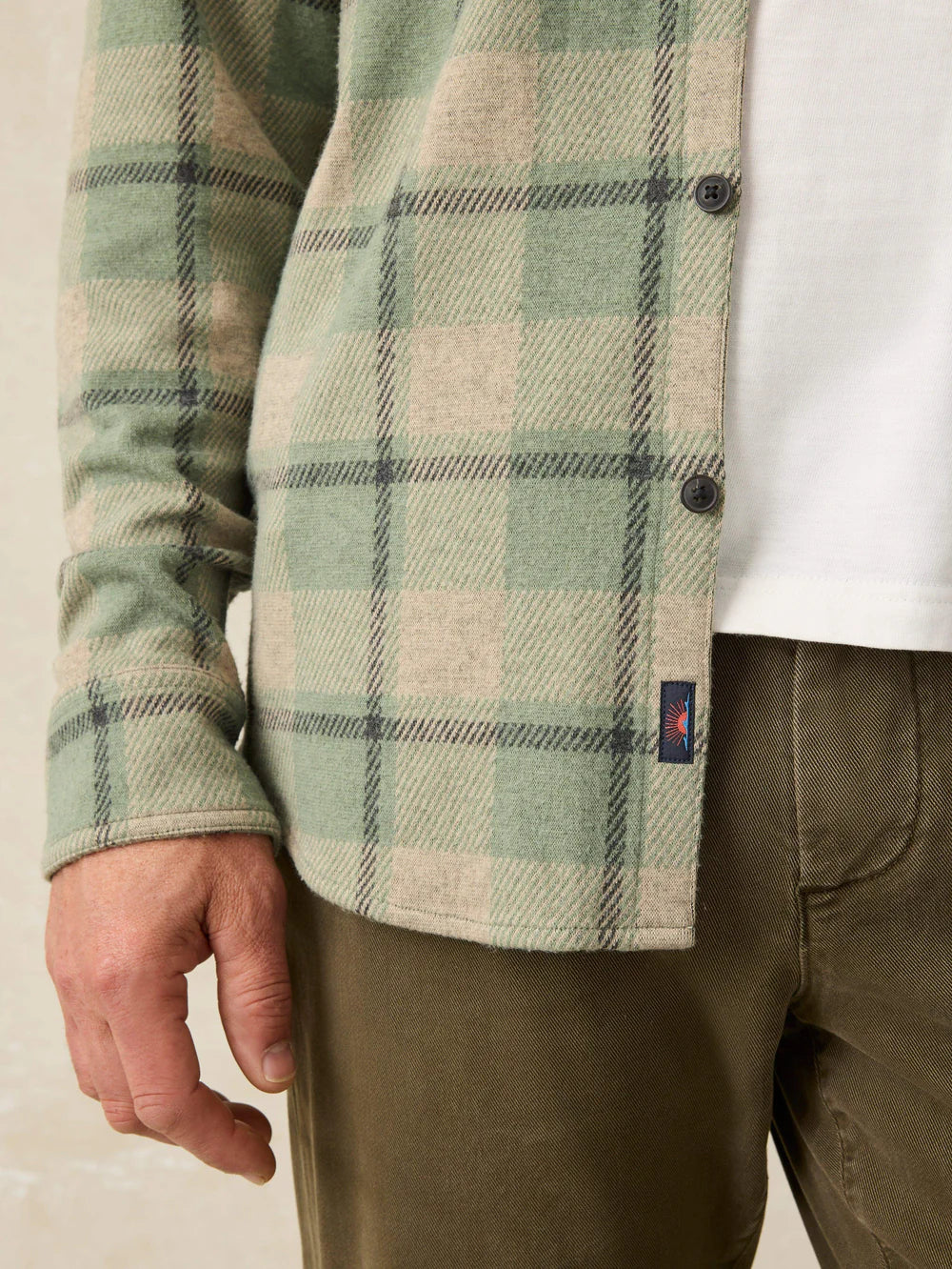 FAHERTY LEGEND SWEATER SHIRT IN FOREST DRIVE PLAID