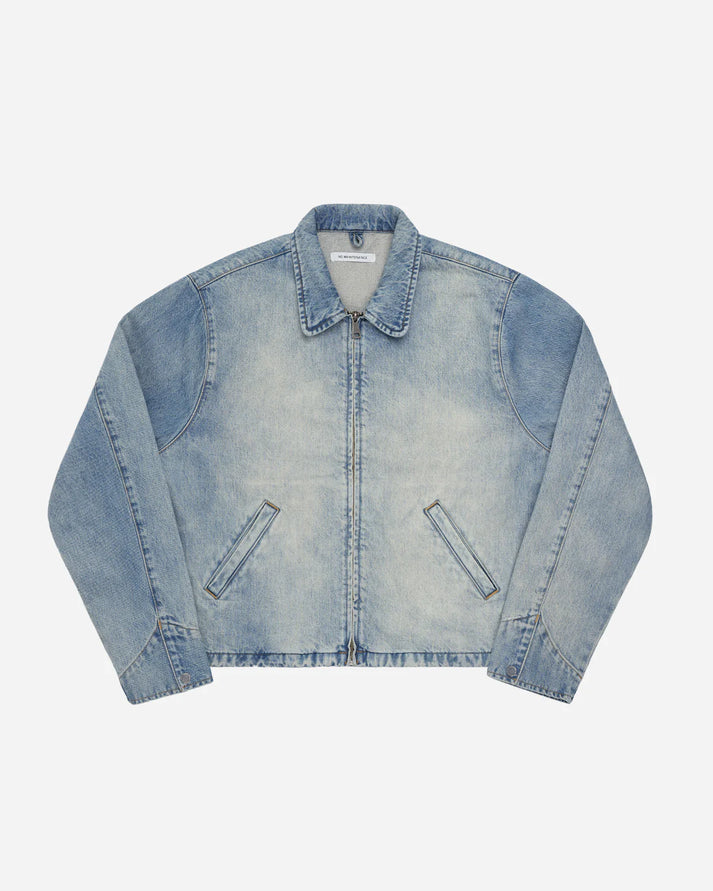 NO MAINTENANCE MECHANIC JACKET IN LIGHT-WASH DENIM