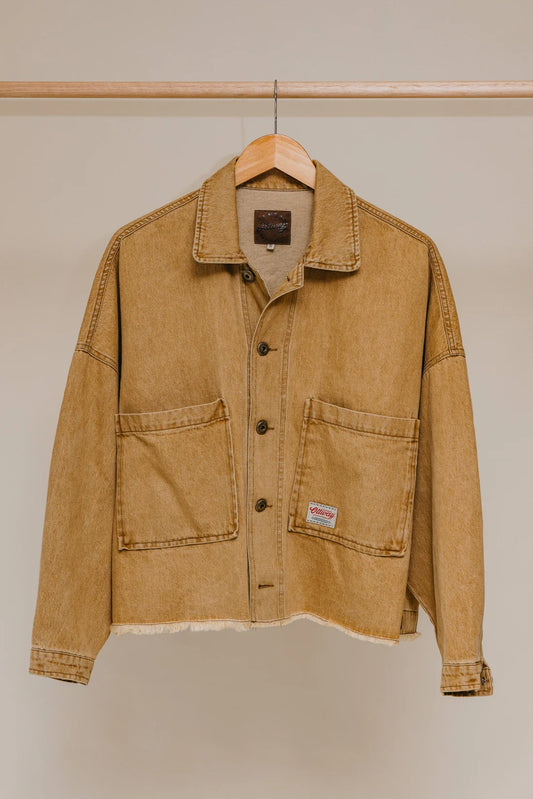 Ottway the Label - OTTWAY WESTON DENIM JACKET IN MUSTARD - Rent With Thred
