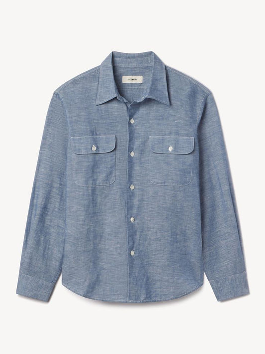 BUCK MASON END-ON-END BREEZE COTTON SHIRT IN CHAMBRAY