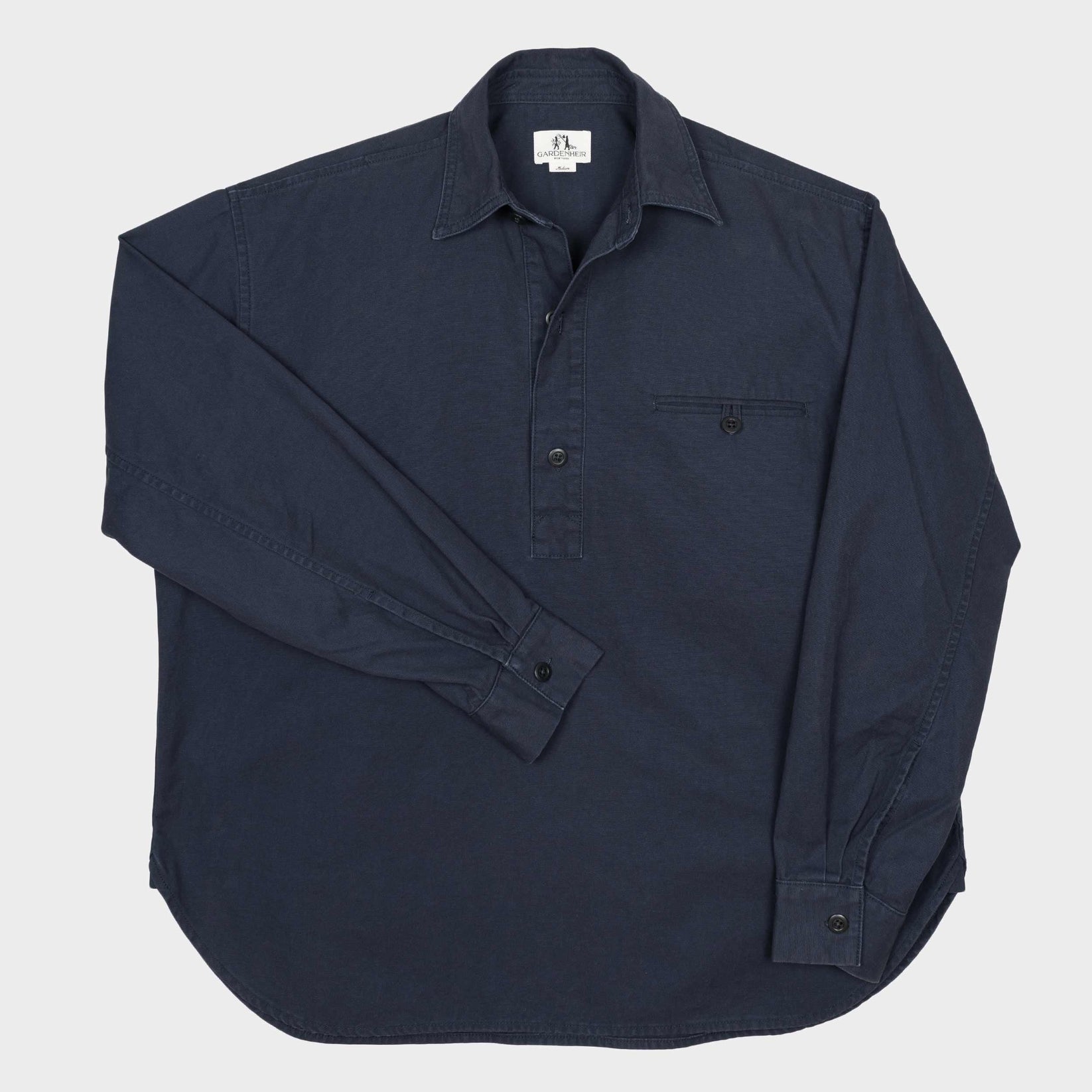 GARDENHEIR WASHED COTTON GARDENING SMOCK NO. 2 IN NAVY in NAVY — view 2