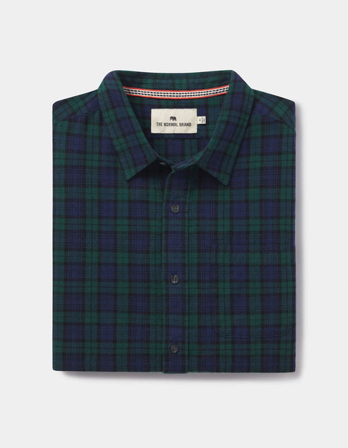 THE NORMAL BRAND NIKKO CLASSIC BUTTON UP SHIRT IN ALPINE PLAID product view