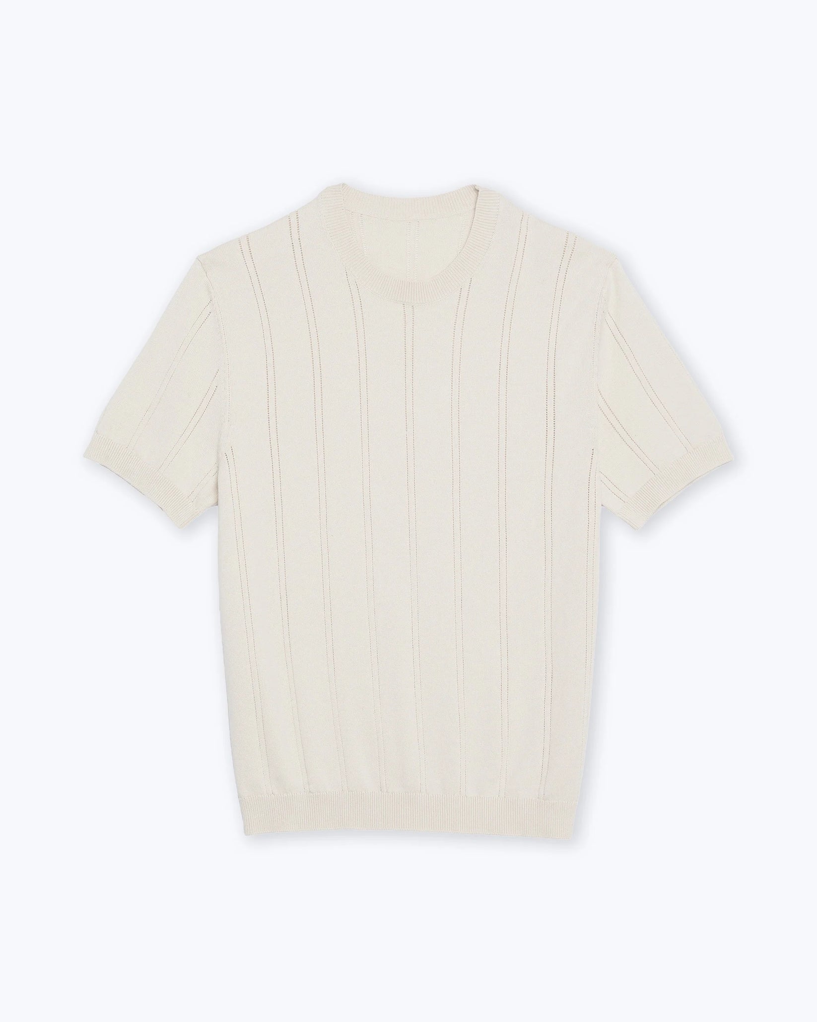 ALEX CRANE LOLO DROP NEEDLE SWEATER SHIRT IN SHELL in SHELL — view 3