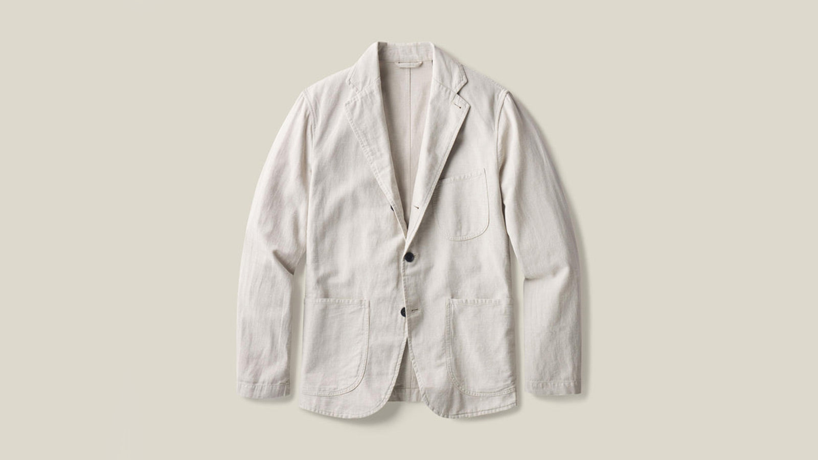 BUCK MASON LINEN HOPSACK CARRY-ON JACKET IN NATURAL in NATURAL — main product view