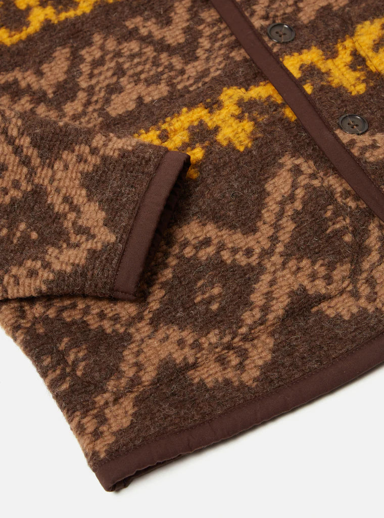 UNIVERSAL WORKS LANCASTER JACKET IN BROWN RUG FLEECE in BROWN RUG FLEECE — view 5