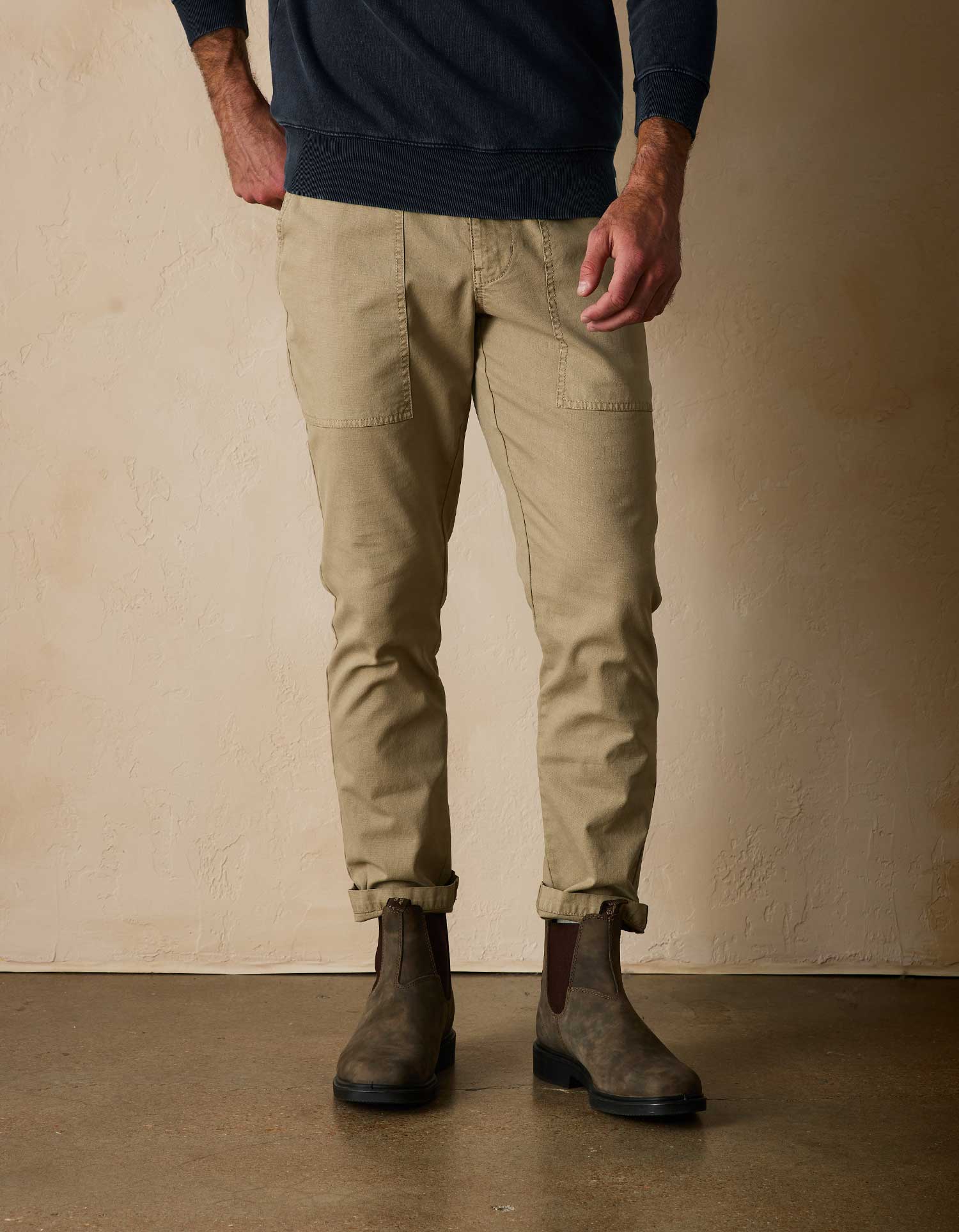 THE NORMAL BRAND JAMES PANT IN KHAKI in KHAKI — view 2
