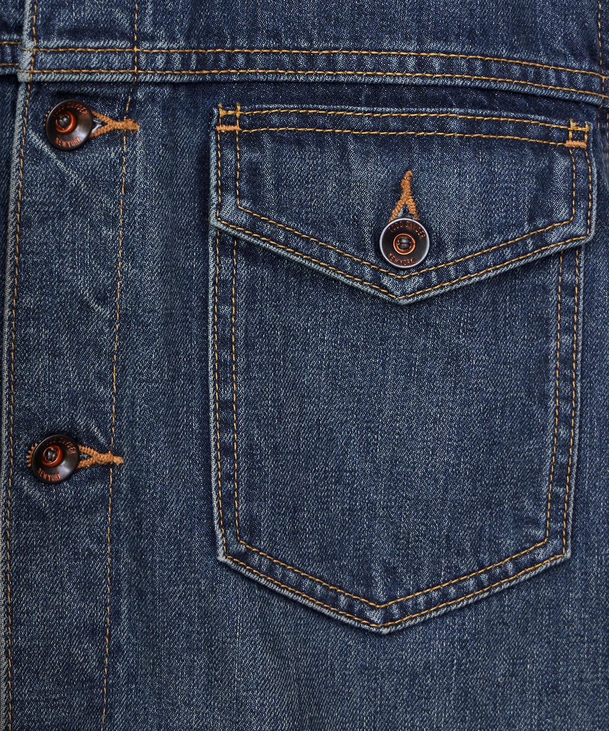 TODD SNYDER SELVEDGE DENIM JACKET IN MEDIUM WASH in MEDIUM WASH — view 5