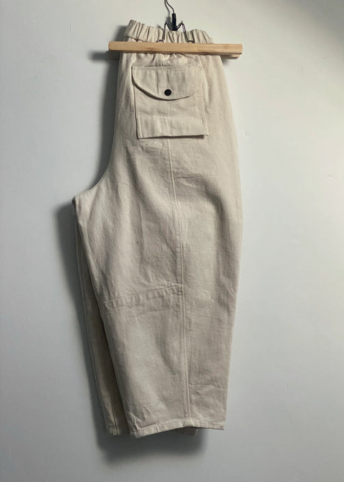 WHITEHILL MERCANTILE CO. MULL TROUSER IN ECRU product view