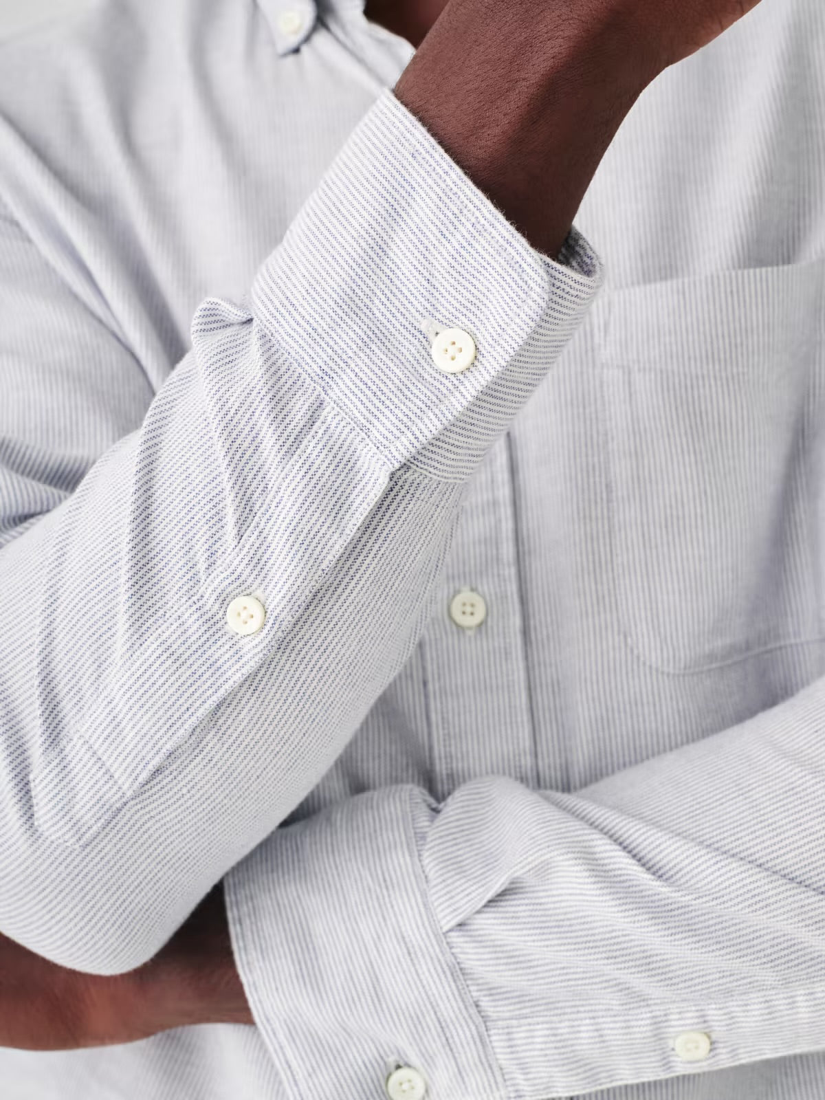 FAHERTY STRETCH OXFORD SHIRT IN CLASSIC STRIPE in CLASSIC STRIPE — view 3