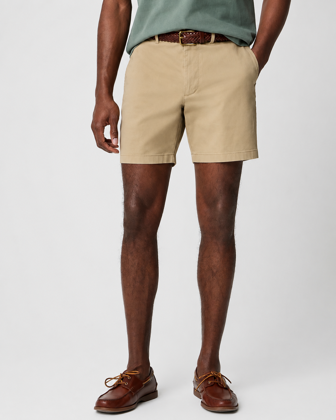 J CREW 7” FLEX CHINO SHORT IN KHAKI