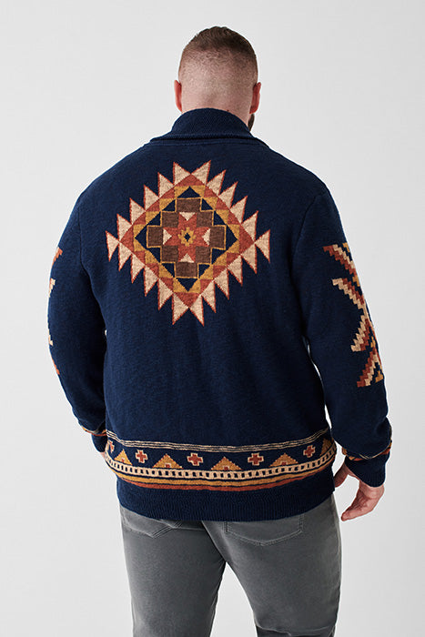 FAHERTY CARDIGAN IN WOLF MOUNTAIN in WOLF MOUNTAIN — view 2