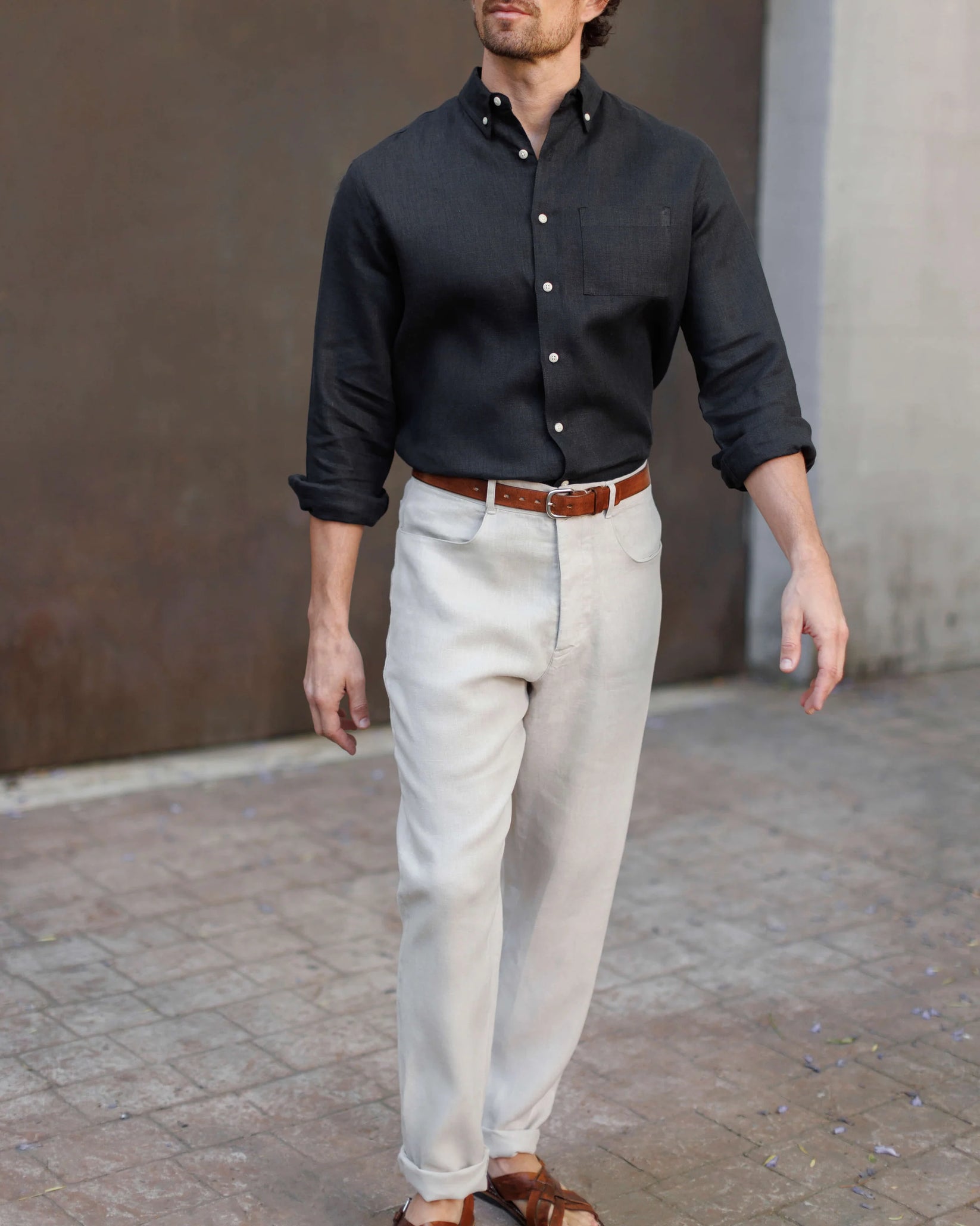 ALEX CRANE CHAM PANT IN BONE in BONE — main product view