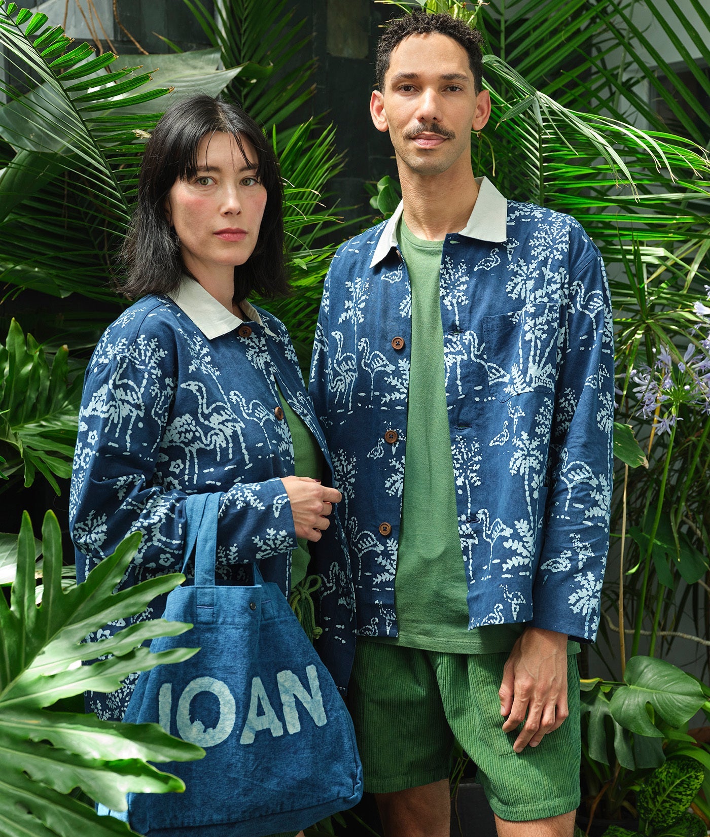 INDUSTRY OF ALL NATIONS PONYA JACKET IN INDIGO 12 BATIK FLAMINGO in INDIGO 12 BATIK FLAMINGO — view 3