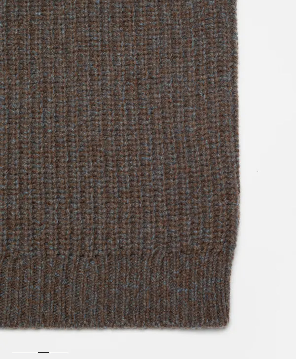 NUDIE JEANS AUGUST CHUNKY KNIT CREW NECK IN BROWN in BROWN — view 3