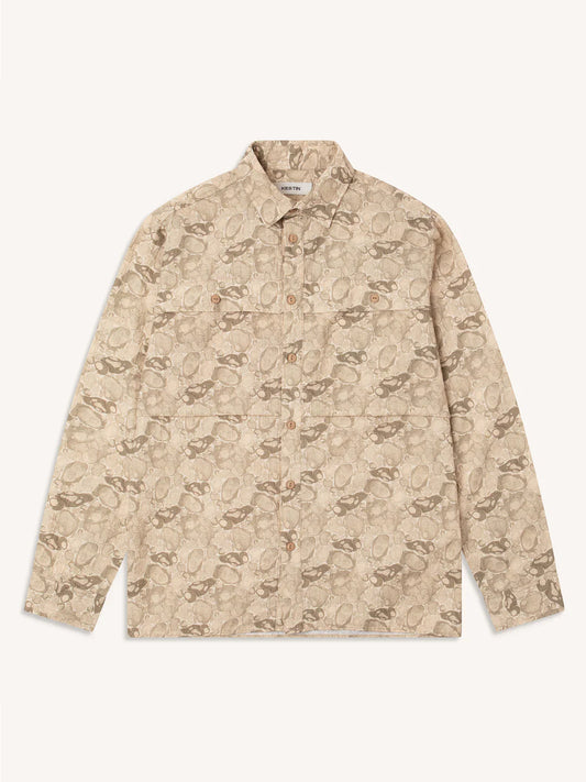 KESTIN TAYMOUNT JACKET IN ECRU MARBLE TEXTURED COTTON