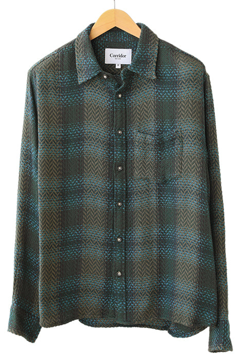 CORRIDOR MACRO PLAID IN ROLLING ROCK BLACK in ROLLING ROCK BLACK — main product view