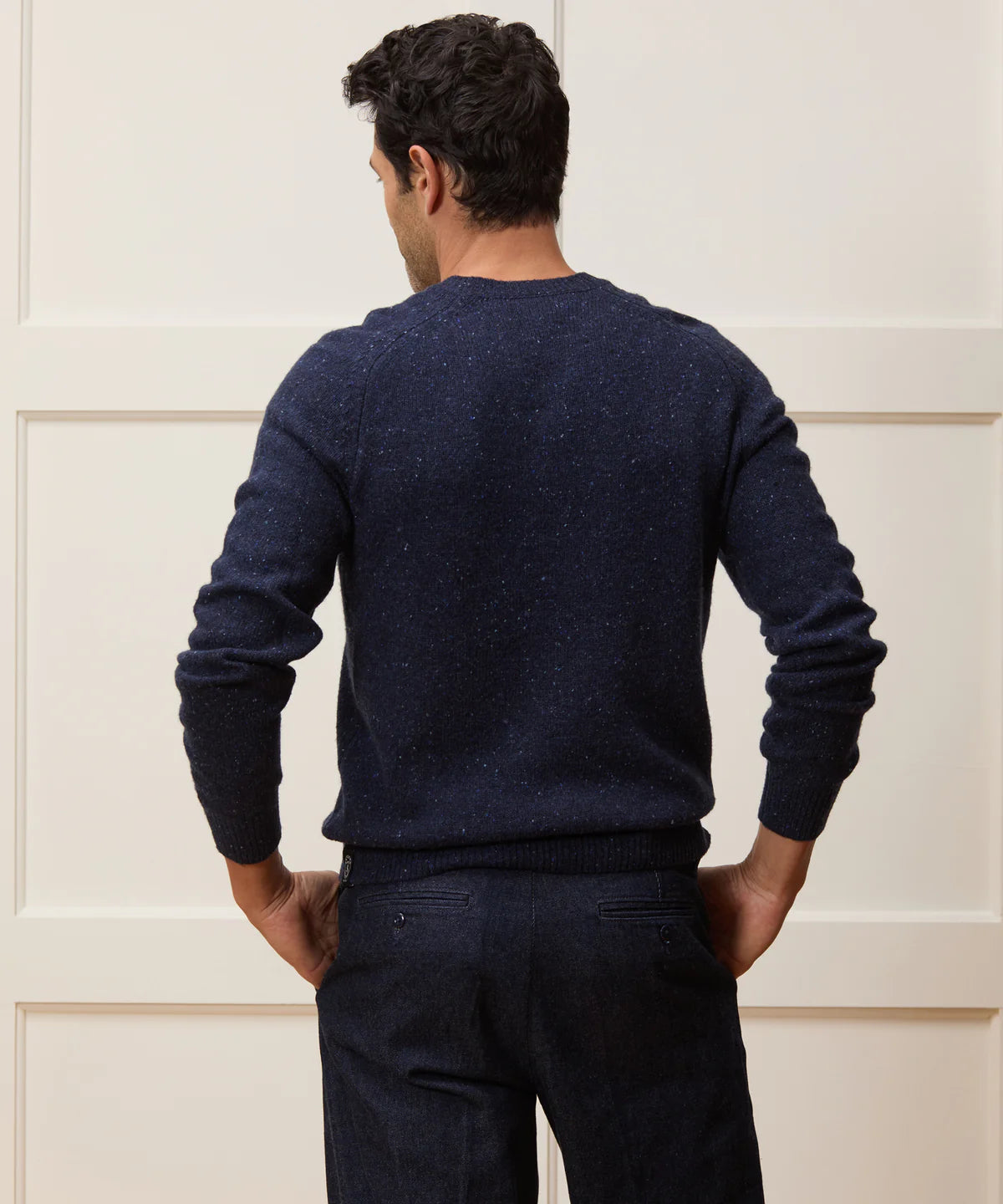 TODD SNYDER DONEGAL CREWNECK IN NAVY in NAVY — view 3
