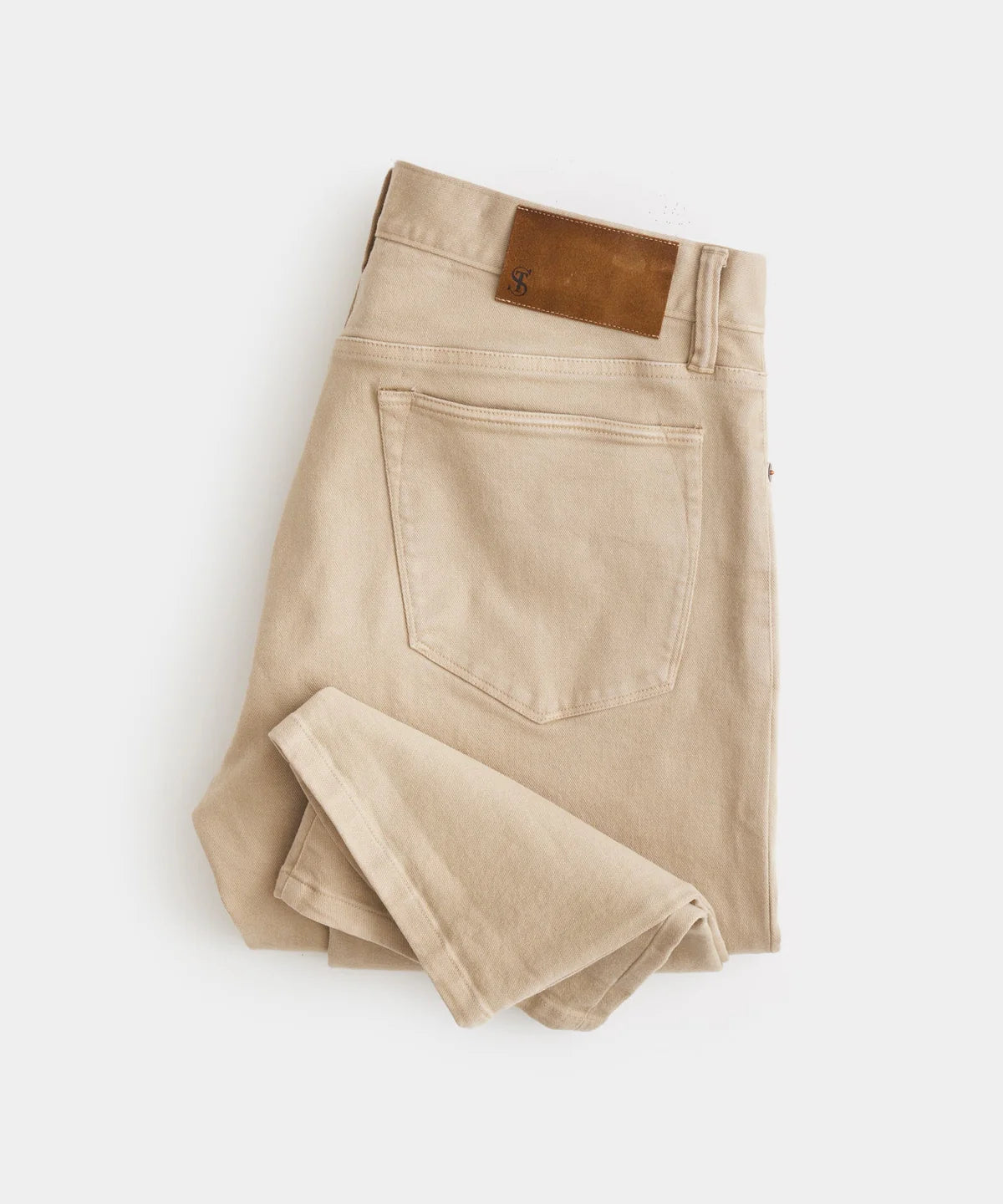 TODD SNYDER STRAIGHT FIT 5-POCKET CHINO IN CASUAL KHAKI
