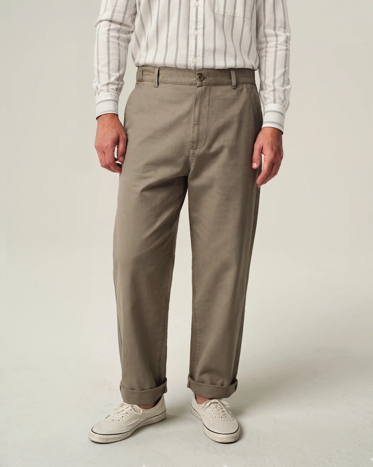 ALEX CRANE CANVAS PAINTER PANT IN DRIFTWOOD