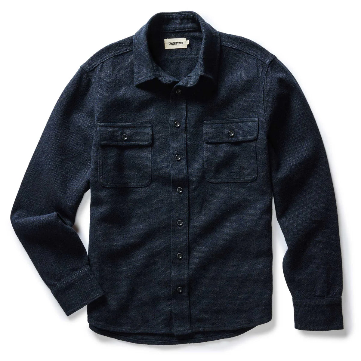TAYLOR STITCH LEDGE SHIRT IN DARK NAVY LINEN TWEED in DARK NAVY LINEN TWEED — view 2