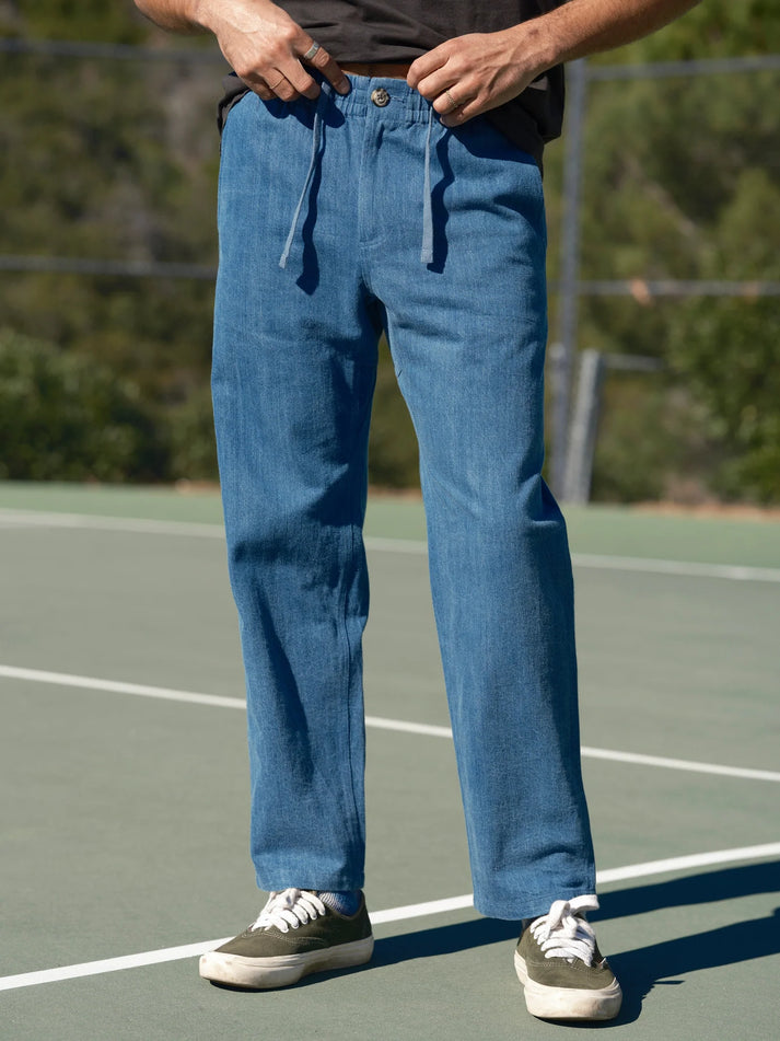 MOLLUSK PINNACLE PANT IN INDIGO DENIM
