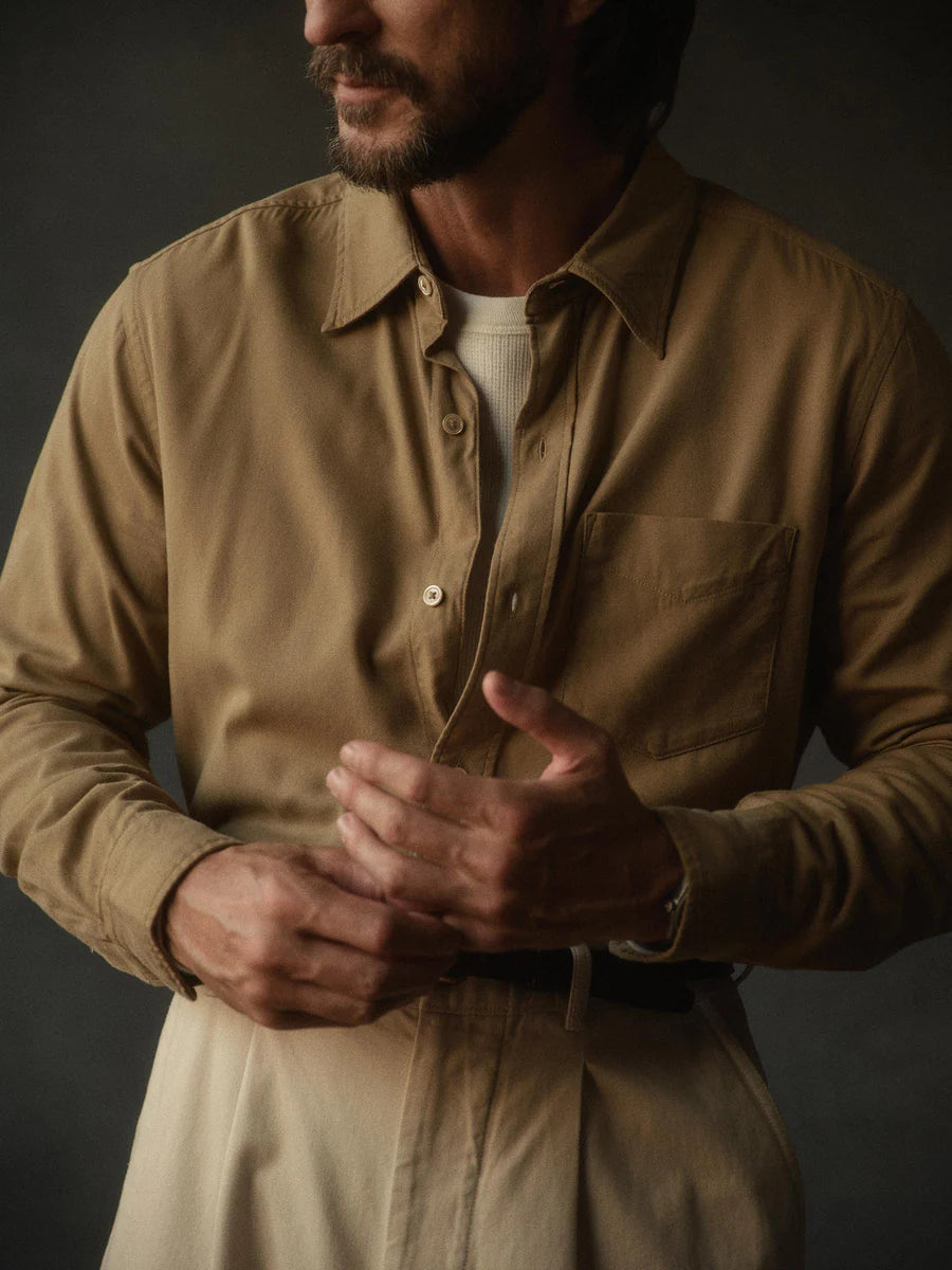 BUCK MASON GHURKA DRAPED TWILL IN SANDSTONE in SANDSTONE — view 2