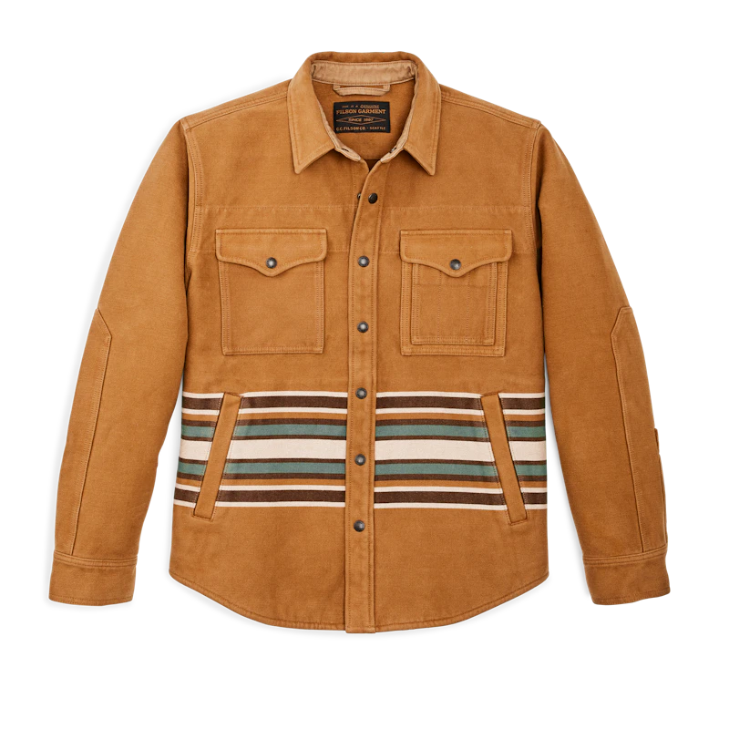 FILSON BEARTOOTH JAC-SHIRT IN GOLDEN BROWN MULTI STRIPE in GOLDEN BROWN MULTI STRIPE — main product view